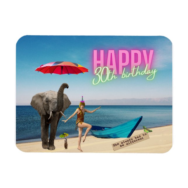 Happy 30th Fun & Funky Birthday  Magnet (Horizontal)