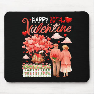 Happy 30th Valentine Floral Couple Family Proud An Mouse Pad
