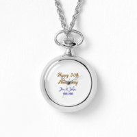 Happy 30th wedding anniversary royal blue golden s