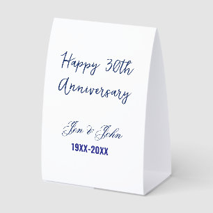 Happy 30th wedding anniversary royal blue trendy m
