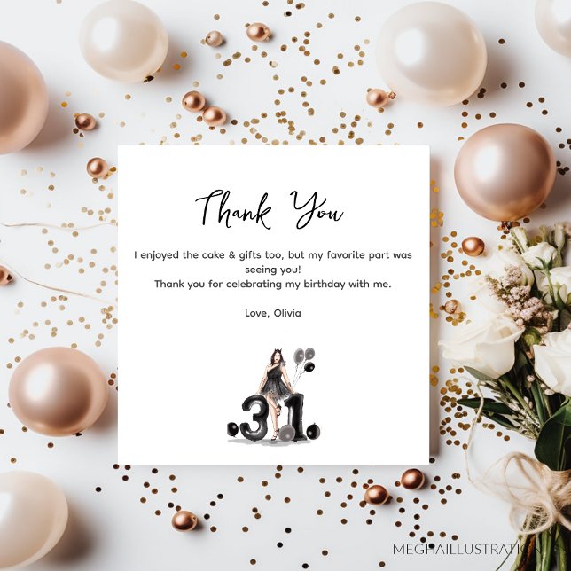 happy 31st birthday, thank you card (Creator Uploaded)