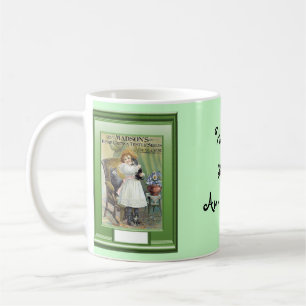 Happy 32nd Anniversary Girl with kittens Coffee Mug