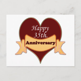 Happy 35th. Anniversary Postcard