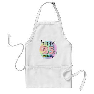 Happy 35th Birthday (roze) Standard Apron