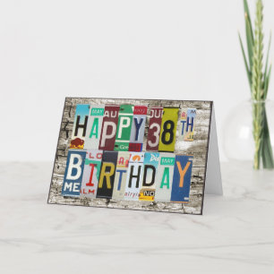 Happy 38th Birthday Card