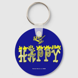 Happy (3c) Keychain