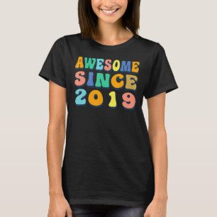 Happy 3rd Birthday 3 Year Old Awesome Since 2019 T-Shirt