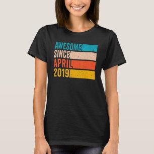 Happy 3rd Birthday 3 Year Old Awesome Since April T-Shirt