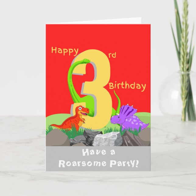 Happy 3rd Birthday  Card (Front)