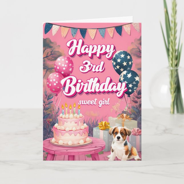 Happy 3rd Birthday Card (Front)