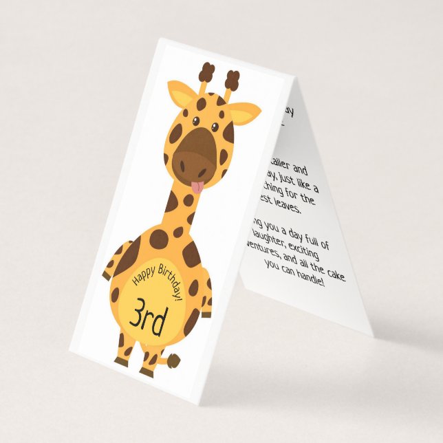 Happy 3rd Birthday - Children's Card (Front)