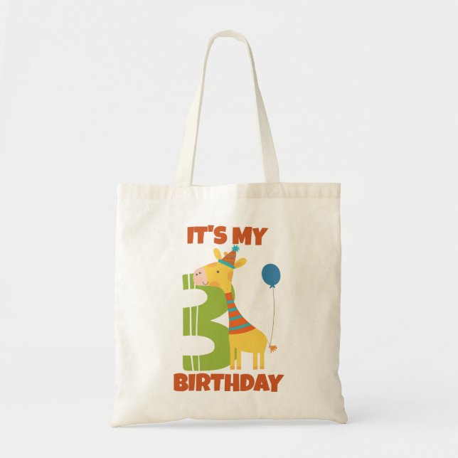 Happy 3rd Birthday Tote Bag (Front)