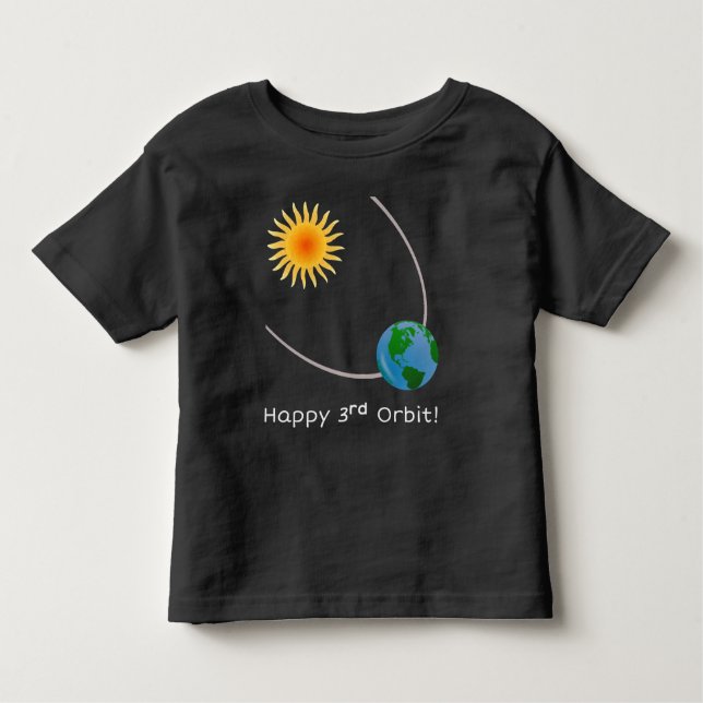 Happy 3rd Orbit Space Birthday Shirt (Front)