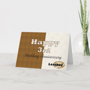 Happy 3rd Wedding Anniversary Card