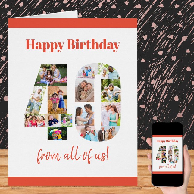 Happy 40th Birthday 40 Number Photo Collage Big (Creator Uploaded)