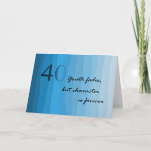 Happy 40th Birthday Blues Card