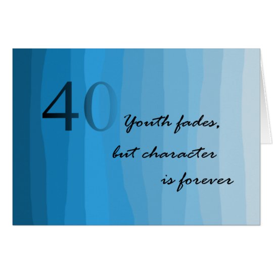 Happy 40th Birthday Blues Card