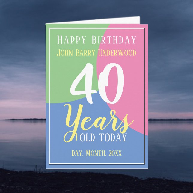 Happy 40th Birthday Card (Creator Uploaded)