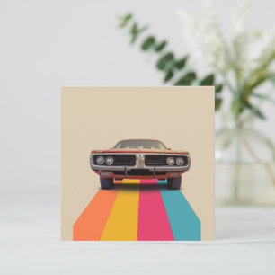 Happy 40th Birthday Customisable Vintage Retro Invitation