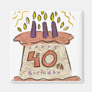 Happy 40th Birthday Gifts Magnet