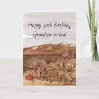 Happy 40th Birthday Grandson in Law Mountains