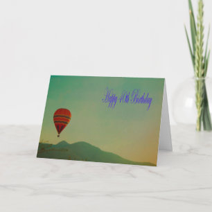 Happy 40th Birthday Hot Air Balloon Card