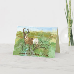 Happy 40th Birthday Hunter Pronghorn Antelope  Card