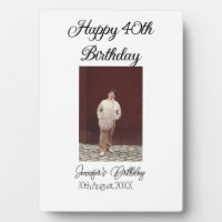 Happy 40th birthday photo modern simple minimal 