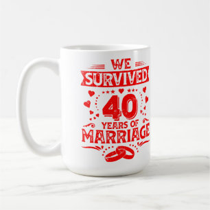 Happy 40th Wedding Anniversary couples anniversary Coffee Mug