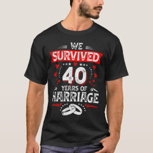 Happy 40th Wedding Anniversary couples anniversary T-Shirt