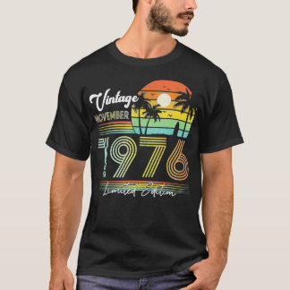 Happy 45th Birthday 45 Years Old Vintage November  T-Shirt