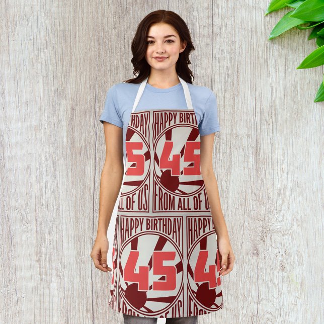 Happy 45th Birthday Apron (Creator Uploaded)