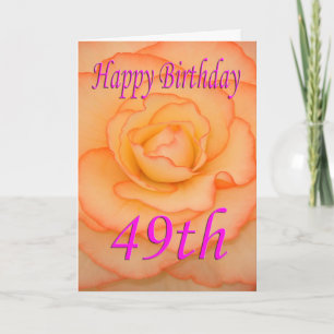 Happy 49th Birthday Flower Card