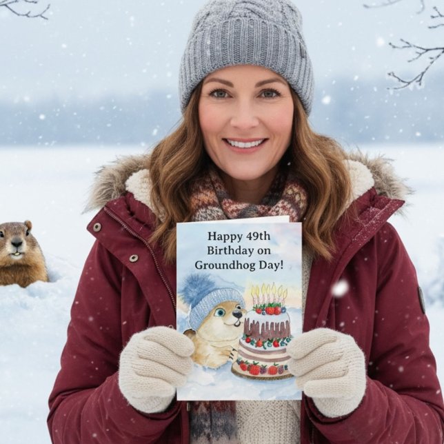  Happy 49th Groundhog Day Birthday  Card (Creator Uploaded)