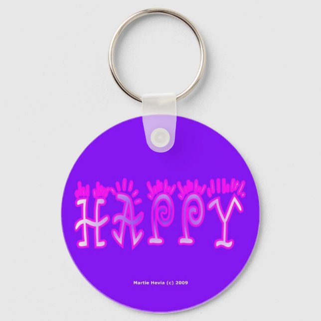 Happy (4a) Keychain (Front)
