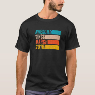 Happy 4Th Birthday 4 Year Old Awesome Since March T-Shirt