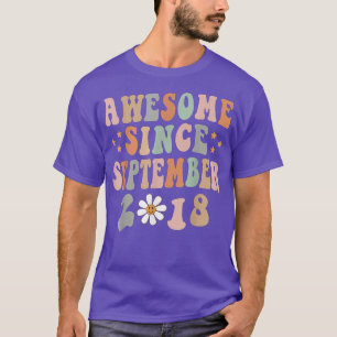 Happy 4th Birthday 4 Year Old Awesome Since Septem T-Shirt