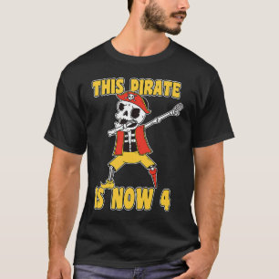 Happy 4th Birthday 4 Year Old Pirate 4th Birthday T-Shirt
