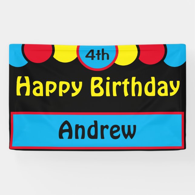 Happy 4th Birthday Andrew Banner (Horizontal)