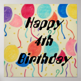 Birthday Balloons Posters | Zazzle.com.au