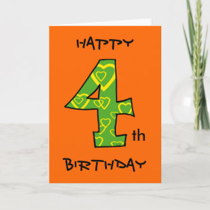 Happy 4th Birthday Card