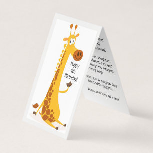 Happy 4th Birthday - Children's Card