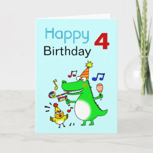 Happy 4th Birthday ( I am 4 ) Card