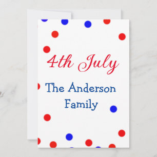 Happy 4th July independence day add family name te Holiday Card