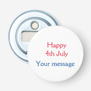 Happy 4th July independence day add name text Bottle Opener