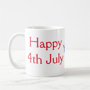 Happy 4th July independence day add name text Coffee Mug