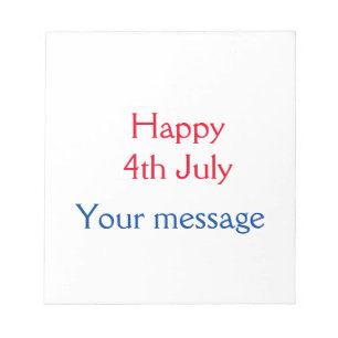 Happy 4th July independence day add name text Notepad