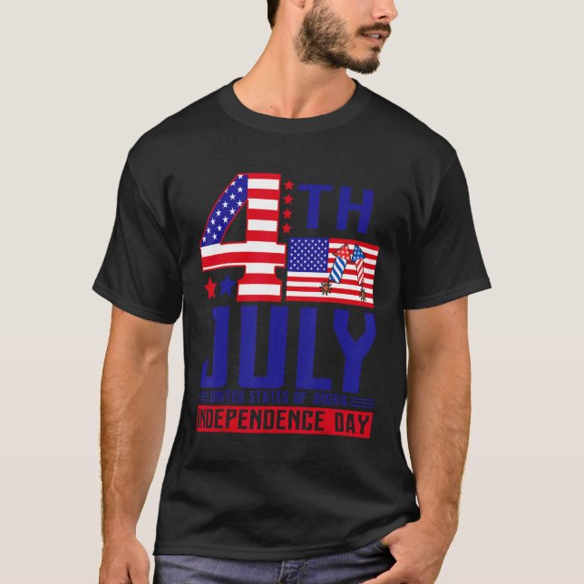 Happy 4th July Independence Day Fourth Of July T-Shirt (Front)