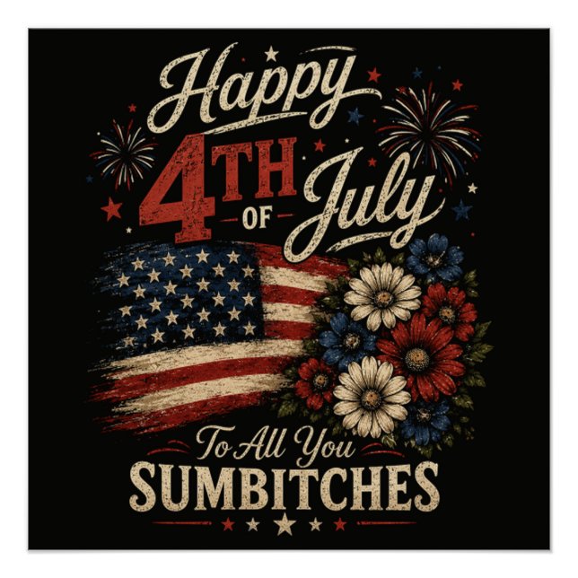 Happy 4th July Poster (Front)