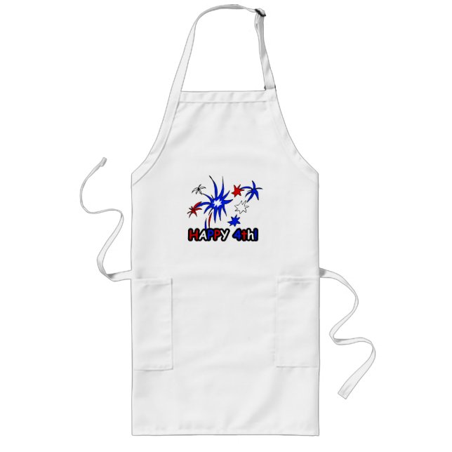 Happy 4th long apron (Front)